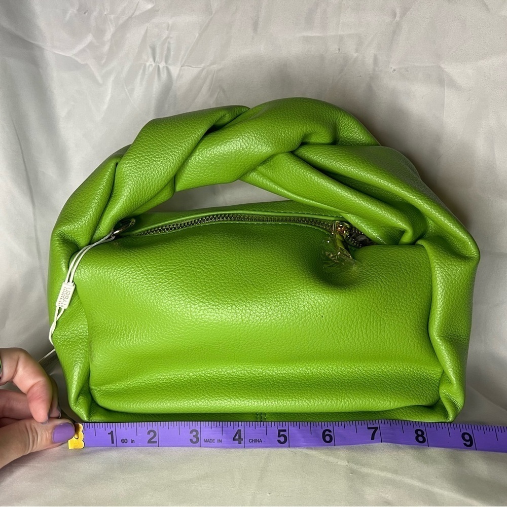 Urban Expressions Zoelle Citron Green Braided Handle Crossbody Purse - Picture 14 of 16
